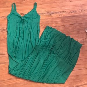 Green maxi dress